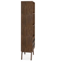 Clarkson Solid Acacia Wood 70 In X 22 In Bookcase With Storage