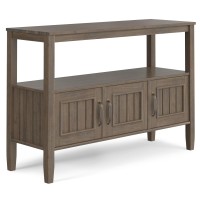 Lev Solid Wood Console Table In Smoky Brown