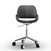 Malden Office Chair In Grey Woven Fabric