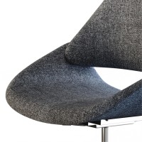 Malden Office Chair In Grey Woven Fabric