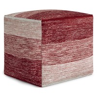 Naya 16 In Wide Cube Pouf In Patterened