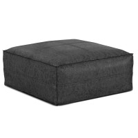 Brody 30 In Wide Large Square Coffee Table Pouf