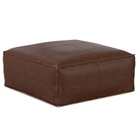 Brody 30 In Wide Large Square Coffee Table Pouf