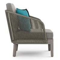 Carmel Outdoor Conversation Chair In Sand Drift /Distressed Weathered Grey