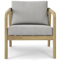 Palmetto Outdoor Conversation Chair (Set Of 2) In Stone Grey/Light Teak