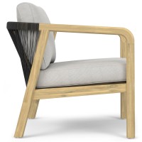 Palmetto Outdoor Conversation Chair (Set Of 2) In Stone Grey/Light Teak