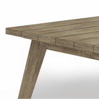 Cayman Outdoor Coffee Table In Brushed Natural Acacia