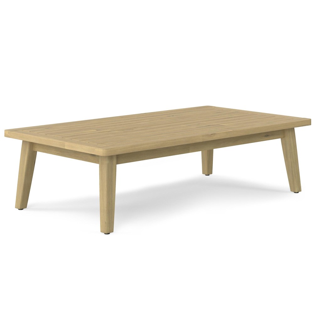 Palmetto Outdoor Coffee Table In Light Teak/Light Teak