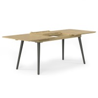 Beachside Outdoor Extendable Dining Table In Light Teak