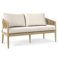 Bayshore Outdoor Sofa In Natural/Light Teak