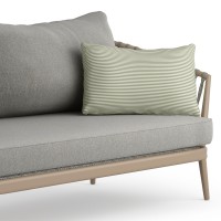 Belize Outdoor Sofa In Sand Drift Polyester Fabric