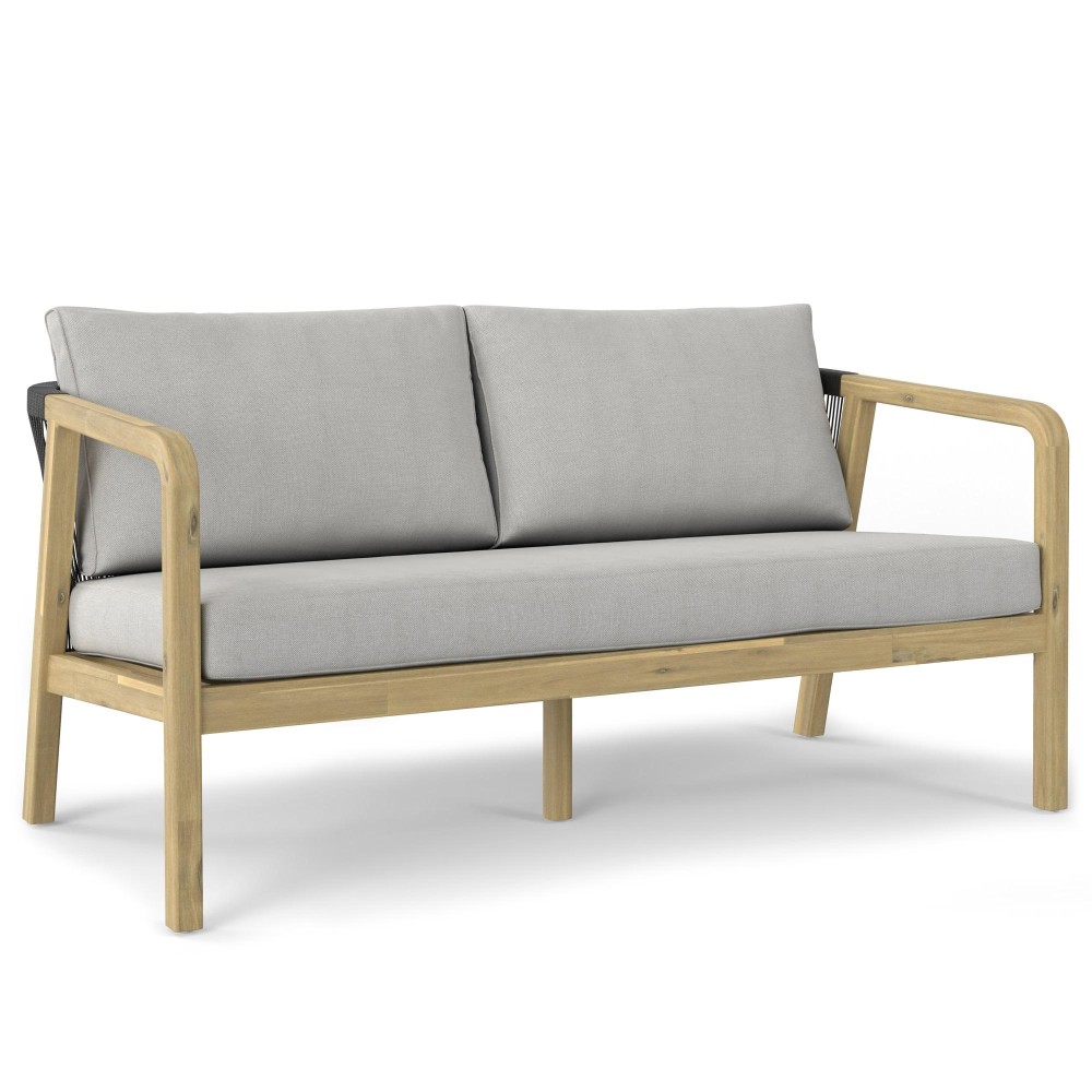 Palmetto Outdoor Sofa In Stone Grey/Light Teak