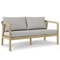 Palmetto Outdoor Sofa In Stone Grey/Light Teak