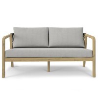 Palmetto Outdoor Sofa In Stone Grey/Light Teak