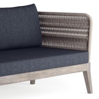 Santiago Outdoor Sofa In Slate Grey /Distressed Weathered Grey