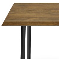 Watkins Solid Mango Wood & Metal 72 In Wide Rectangle Dining Table With Inverted Metal Base
