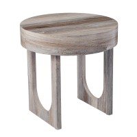 Chadkirk Round Faux Marble End Table