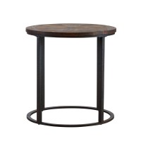 Landsmill Round Industrial End Table