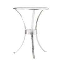 Fordoche Round Accent Table - Silver