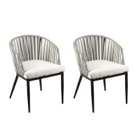 Melilani Outdoor Chairs With Cushions - 2Pc Set