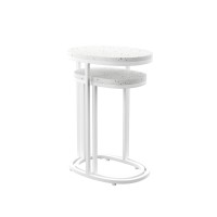 Vicanno Terrazzo Outdoor Nesting Tables 2Pc Set