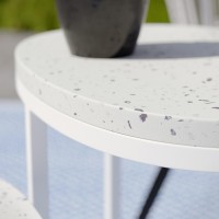 Vicanno Terrazzo Outdoor Nesting Tables 2Pc Set