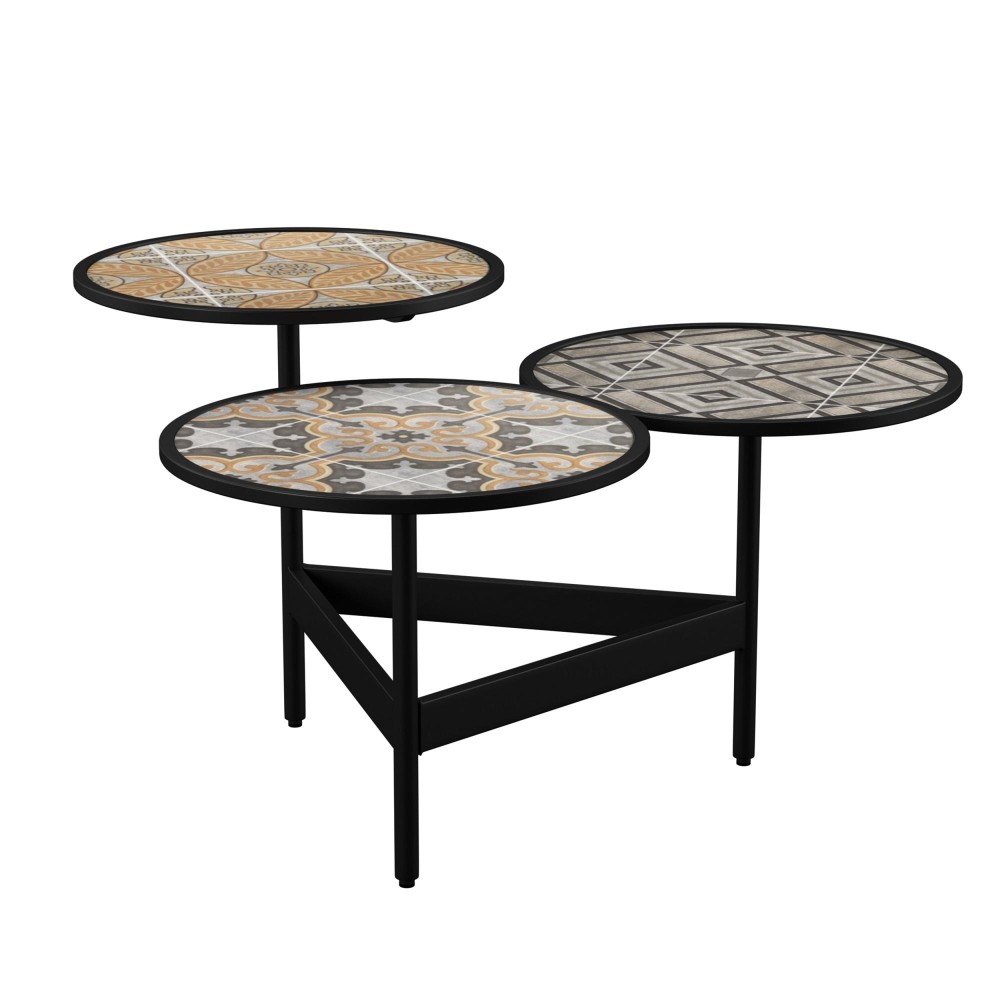 Lorengo Outdoor 3-Tier Cocktail Table