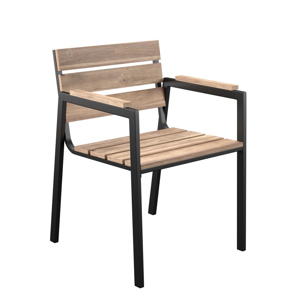 Standlake Slatted Outdoor Chairs 2Pc Set