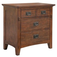 Sunset Trading Mission Bay 3 Drawer Nightstand | Amish Brown Solid Wood
