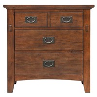 Sunset Trading Mission Bay 3 Drawer Nightstand | Amish Brown Solid Wood