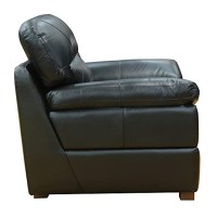 Sunset Trading Jayson 45 Wide Top Grain Leather Armchair | Black