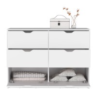 Basilea 4 Drawers Dresser -Bedroom-White