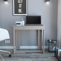 Tuhome Oasis Desk, Countertop Desk, Base, Light Grey, For Office