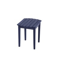 Zero Gravity Collection Navy Blue Adirondack Rocking Chair With Built-In Footrest Set Of 2 Rocking Chairs And 1 End Table
