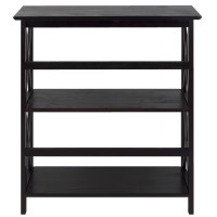 Montego 3-Shelf Bookcase-Espresso