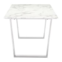 Atlas Dining Table White And Silver