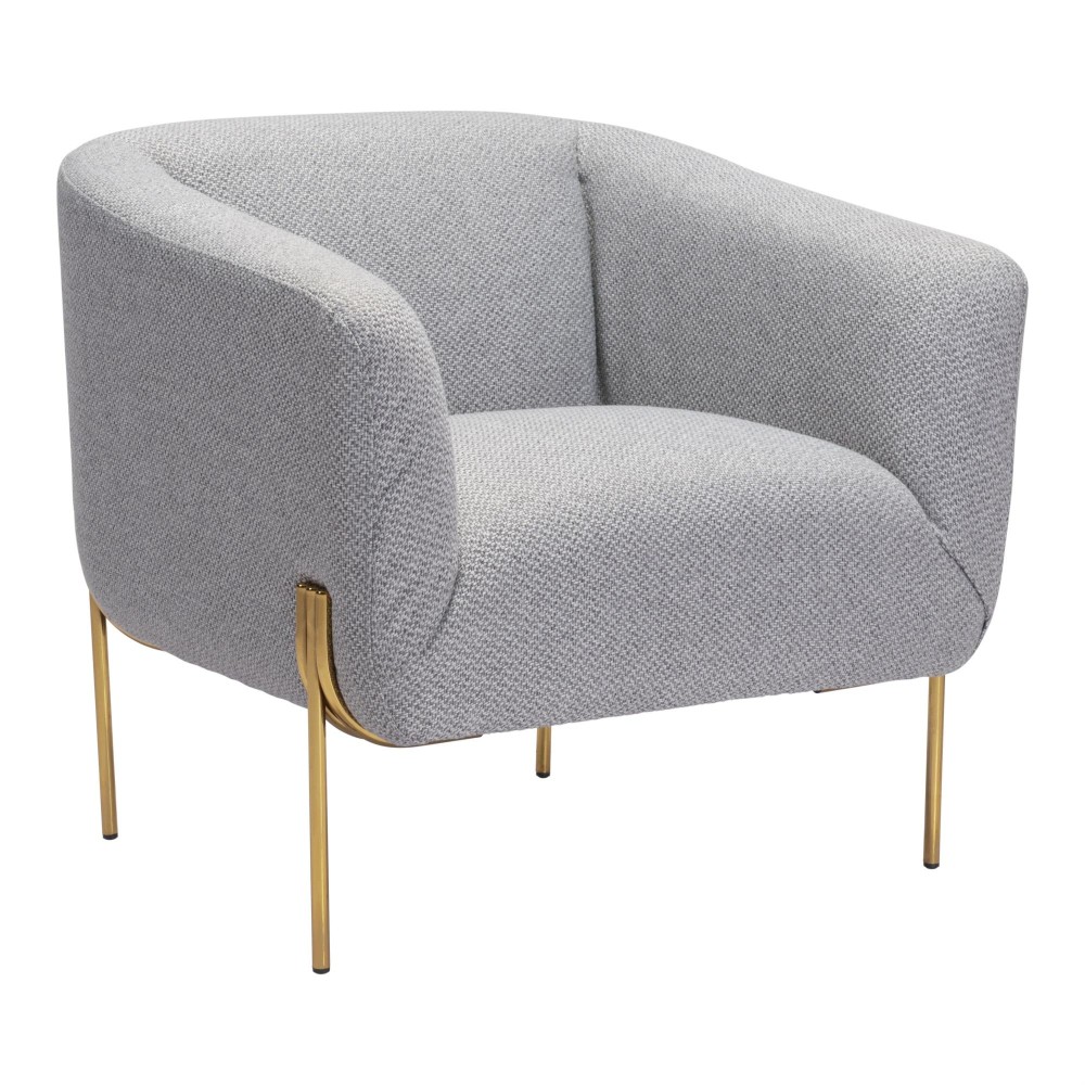 Micaela Arm Chair Gray And Gold