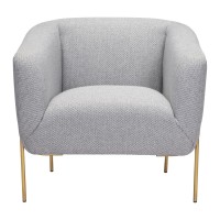 Micaela Arm Chair Gray And Gold