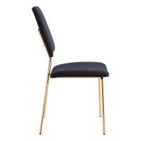Chloe Dining Chair (Set Of 2) Black And Gold