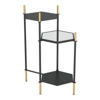 William Side Table Gold And Black