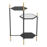 William Side Table Gold And Black