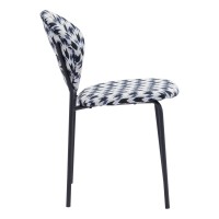 Clyde Dining Chair (Set Of 2) Geometric Print And Black