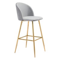 Cozy Barstool Gray And Gold