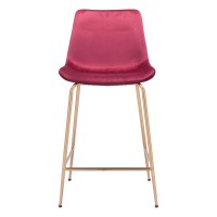 Tony Counter Stool Red And Gold