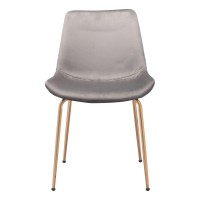 Tony Dining Chair (Set Of 2) Gray And Gold