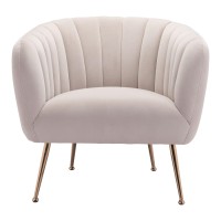 Deco Accent Chair Beige And Gold