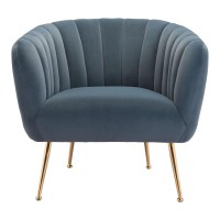 Deco Accent Chair Gray And Gold