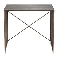 Zemo Desk Gray And Antique Gold