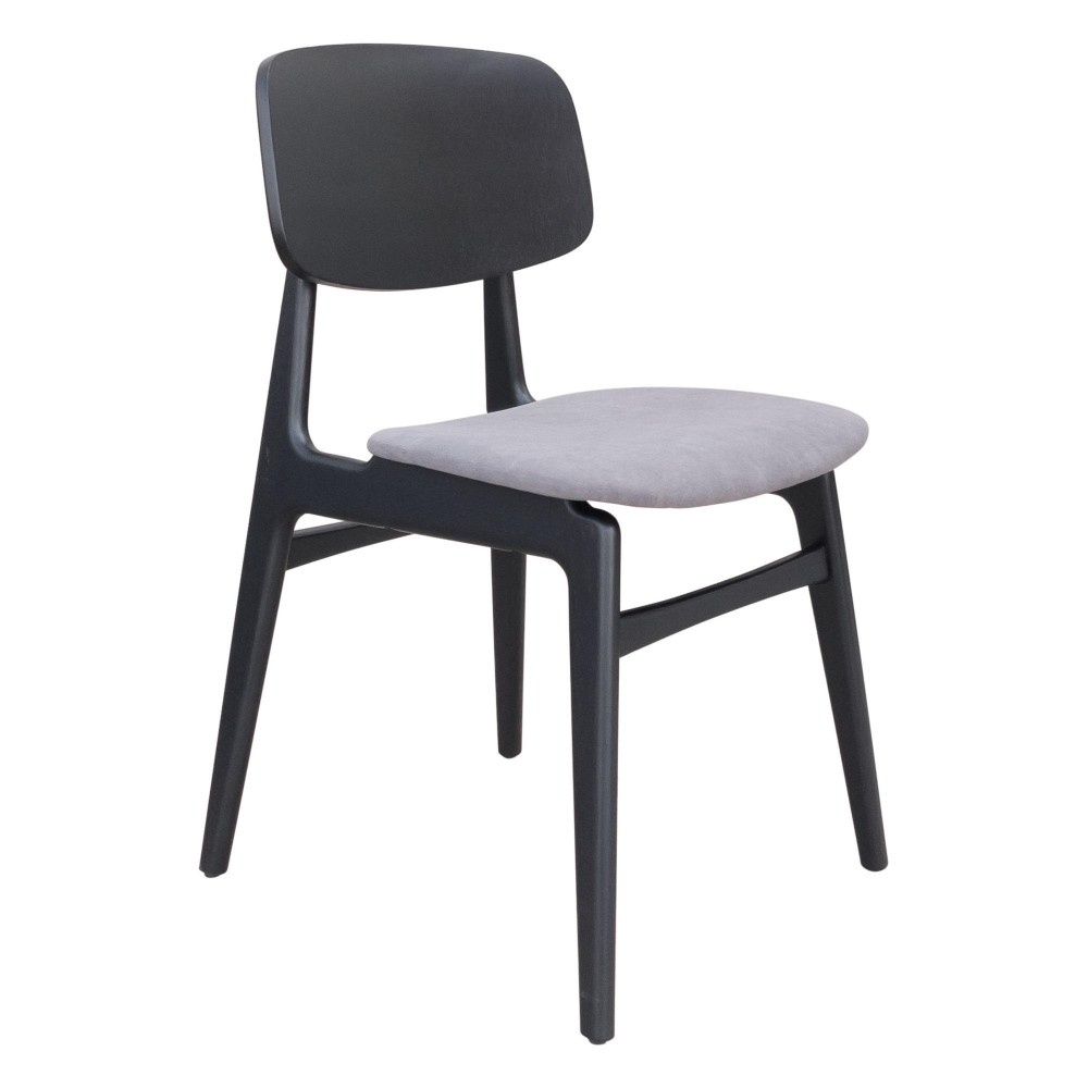 Othello Dining Chair (Set Of 2) Gray And Black