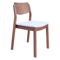 Desdamona Dining Chair (Set Of 2) Light Gray And Walnut